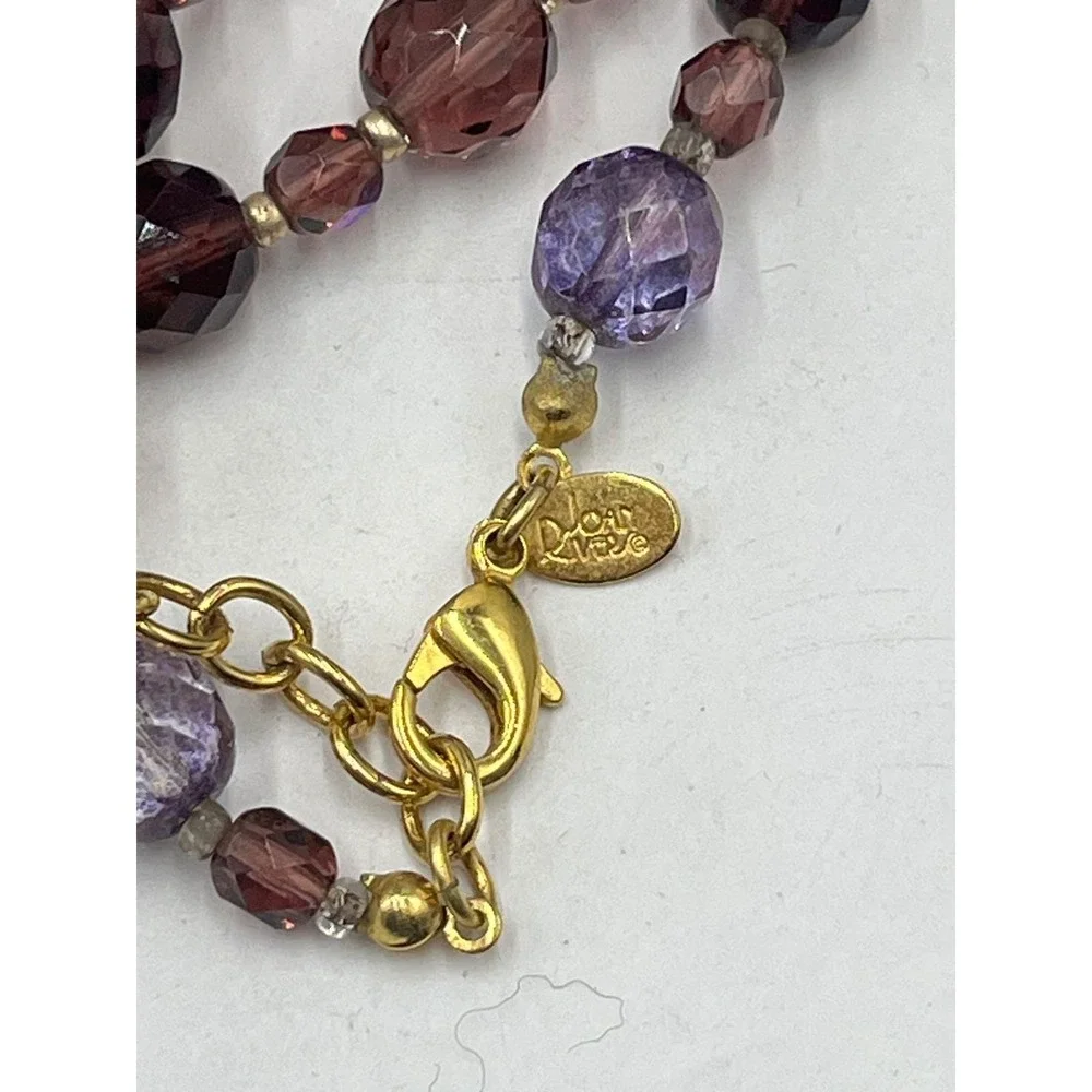 Joan Rivers Purple Aurora Borealis Faceted‎ Crystal Beaded 32